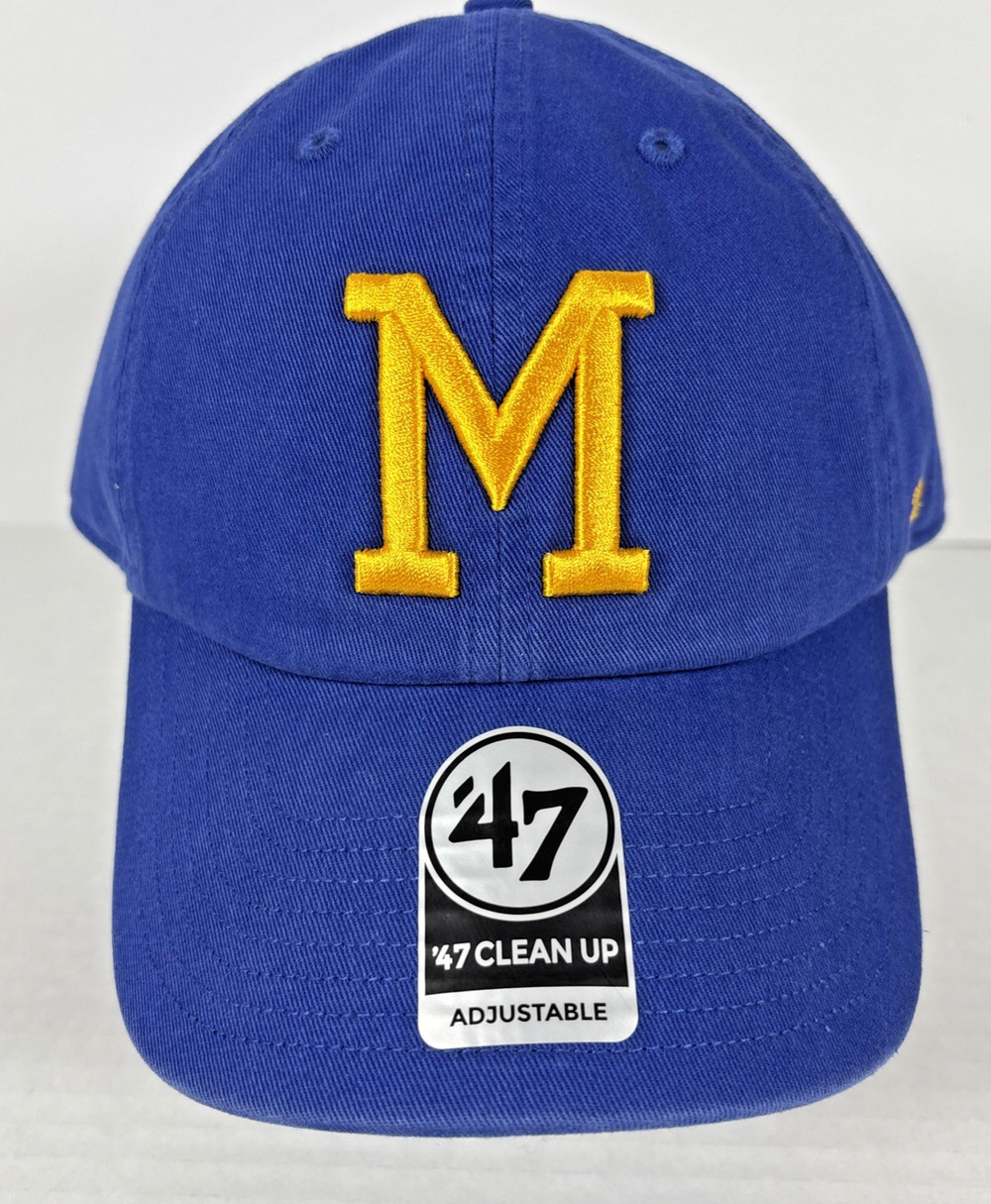 Milwaukee Brewers Cooperstown Collection '47 Clean Up Blue Adjustable Hat NWT